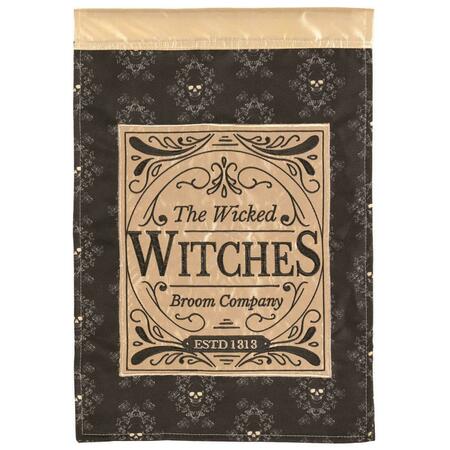 RECINTO 13 x 18 in. The Wicked Witchs Applique Plus Double Applique Garden Flag RE3458723